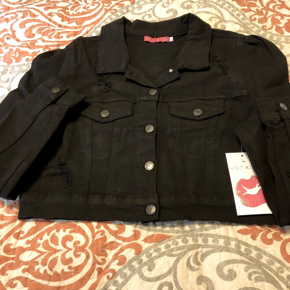 Fashion nova black denim jacket